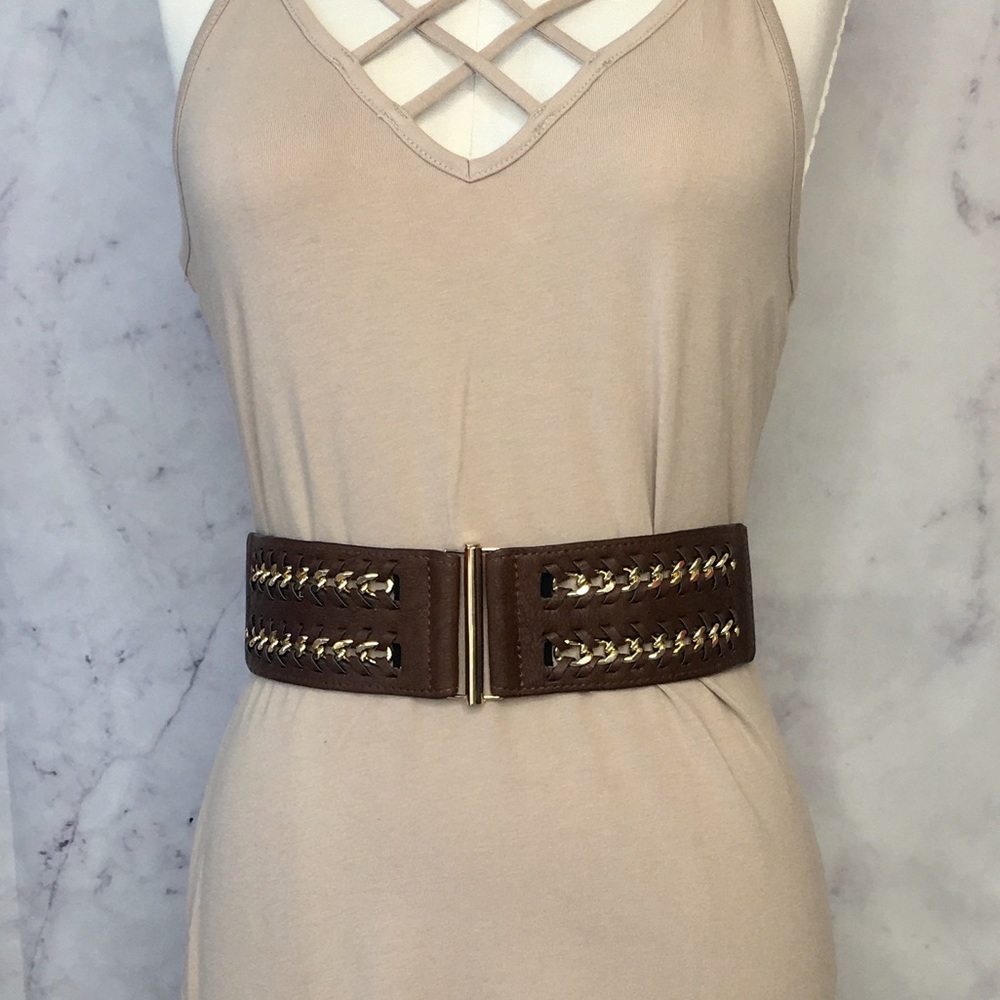 Chain accent elastic belt